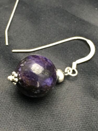 Southwestern Denim Lapis Bead Earrings | Sterling Silver | 1" | 2804