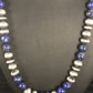 Native American Men's Lapis Necklace | Navajo Sterling Silver | 22" | 8531