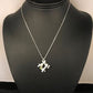 Native American Opal Inlay Pendant | Sterling Silver | 2-Sided Necklace | 18" | 8787