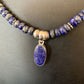 Native American Navajo Blue Lapis Pendant Necklace | Sterling Silver | Authentic Handmade | 12247