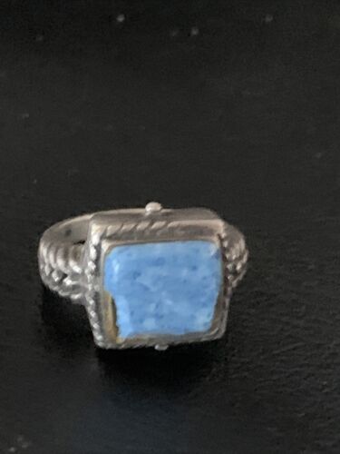 Navajo Blue Denim Lapis Ring | Sterling Silver | Sz 6.5 | Authentic Native American Handmade | 01994