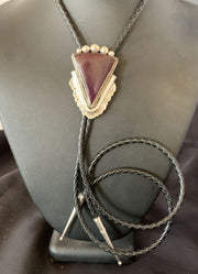 Southwestern Men's Bolo Tie | Purple Spiny Oyster | Sterling Silver | Navajo | 12936