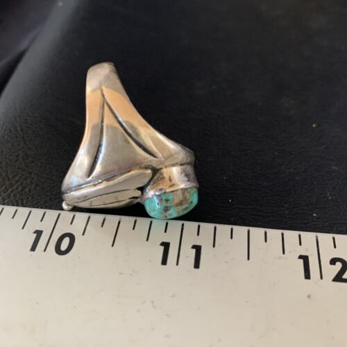 Native American Men's Navajo Green Royston Turquoise Ring | Sterling Silver | Sz 11 | 13857