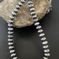 Navajo Pearl Rondelle Necklace | Sterling Silver Beads | Handmade | 17" | 2156
