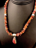 Southwestern Purple Spiny Oyster Navajo Sterling Silver Necklace | 21" | 3417