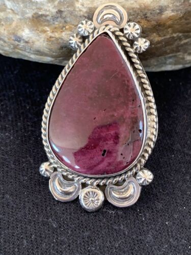 Southwestern Women's Sterling Silver Purple Spiny Oyster Ring | Sz 7 | 00429