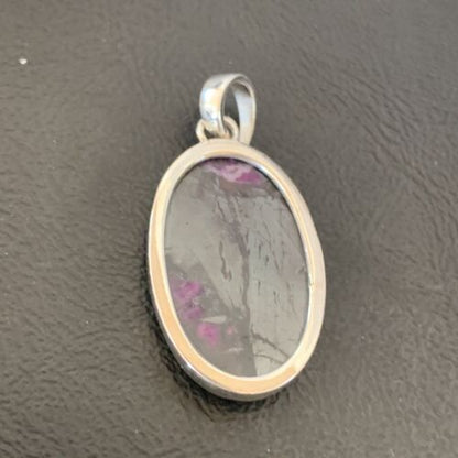 Navajo Purple Sugilite Pendant | Sterling Silver | 1.50" | Authentic Native American Handmade | 10933
