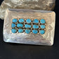 Navajo Blue Kingman Turquoise Belt Buckle Concho | Sterling Silver | Authentic Native American Handmade | 14796