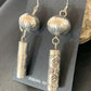 Navajo Sterling Silver Bead Earrings | Handmade Native American Pearls | 2.75" | 1519