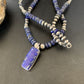 Native American Navajo Blue Lapis Pendant Necklace | Sterling Silver | 12248