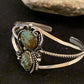 Native American Navajo Turquoise #8 Cuff Bracelet | Sterling Silver | Authentic Handmade | 344