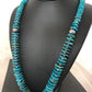 Navajo Kingman Turquoise Pendant Graduated Necklace | Sterling Silver | Authentic Native American | 30"