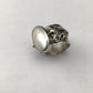 Navajo Women's White Mother of Pearl Ring | Sterling Silver | Sz 8.5 | Authentic Native American Handmade | 1712