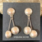 Native American Old Pawn Dangle Earrings | Sterling Silver | 1.5" | 12983