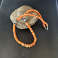 Navajo Orange Spiny Oyster Necklace | Sterling Silver Pearls | 20" | Authentic Native American Handmade | 14645