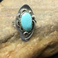 Navajo Turquoise Ring by Yazzie Platero | Sterling Silver | Sz 7.25 | Authentic Native American Handmade | 2510