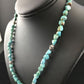 Native American Sterling Silver Blue Turquoise Necklace | 18" | Authentic Handmade | 10025