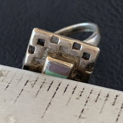 Navajo Blue Turquoise Sugilite Inlay Ring | Sz 5.5 | Sterling Silver | Authentic Native American Handmade | 11285