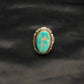 Navajo Sterling Silver Turquoise Ring | Sz 7.25 | Southwestern Handcrafted | 2634
