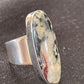 Southwestern Navajo White Black Cinnabrite Ring | Sterling Silver | Sz 7 | 1566
