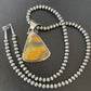 Navajo Pearls Sterling Silver Bumblebee Jasper Pendant Necklace | 10551