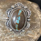 Navajo Blue Ribbon Boulder Turquoise Ring | Sterling Silver | Sz 6 | Authentic Native American Handmade | 10512