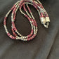 Navajo Purple Spiny Oyster Necklace | 3 Strand | Sterling Silver | 22" | Authentic Native American Handmade | 467
