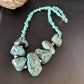 Navajo Blue Turquoise Nugget Necklace | Sterling Silver | Authentic Native American Handmade | 20" | 14419