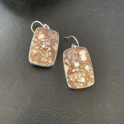 Southwestern Women's Navajo Wild Horse Earrings Set | Sterling Silver | Authentic Native American Handmade | 12030