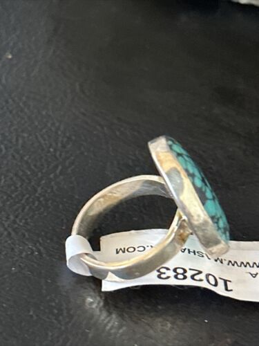 Navajo Blue Spiderweb Turquoise Ring | Sterling Silver | Sz 6 | 10283