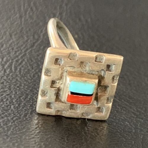 Native American Women's Navajo Blue Turquoise Coral Inlay Ring | Sz 5 | 13131