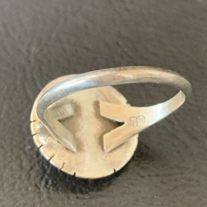 Navajo Blue Turquoise Sugilite Inlay Ring | Sz 6 | Sterling Silver | Authentic Native American Handmade | 11178