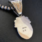 Navajo Orange Spiny Oyster Pendant Necklace | Sterling Silver | Authentic Native American Handmade | 13083