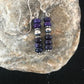 Navajo Purple Sugilite Dangle Bead Earrings | Sterling Silver | Authentic Native American Handmade | 1" | 12346