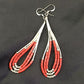 Liquid Silver Heishi Dangle Earrings | Apple Sponge Coral | Sterling Silver | 2.25" | 1981