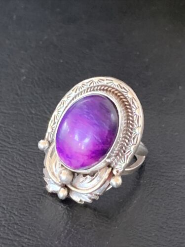 Native American Navajo Purple Sugilite Ring | Sterling Silver | Sz 10 | 10445 - Masha USA