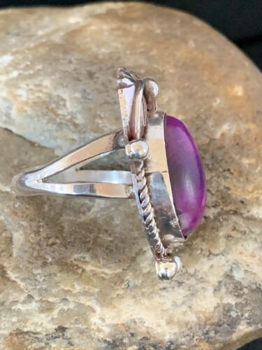 Native American Women's Navajo Purple Sugilite Ring | Sterling Silver | Sz 9.5 | 10442