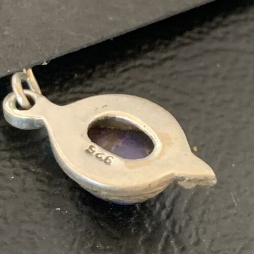 Navajo Purple Turquoise Dangle Inlay Earrings | Sterling Silver | Authentic Native American Handmade | 12683