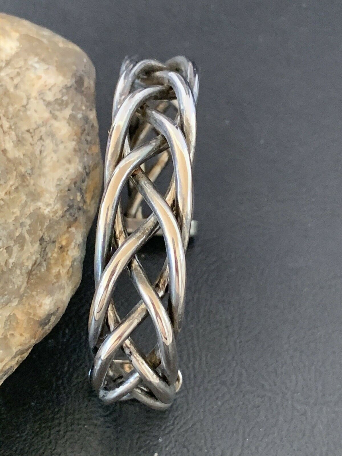 Old Pawn Navajo Wire Braid Bracelet | Sterling Silver | Authentic Native American Handmade | 10415
