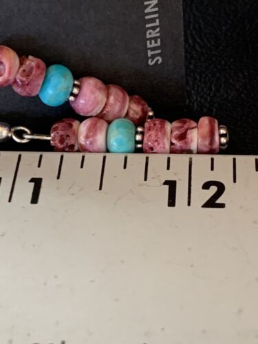 Native American Navajo Purple Spiny Oyster Bead Earrings | Sterling Silver | 13674