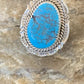 Southwestern Navajo Blue Kingman Turquoise Ring | Sterling Silver | Sz 7 | 12206