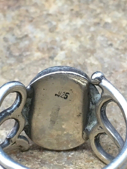 Navajo Handmade Sterling Silver Blue Turquoise Ring | Sz 6.25 | Native American | 4458