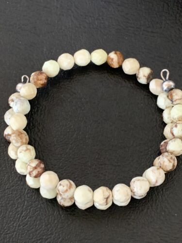 Navajo Wild Horse Turquoise Bead Bracelet | Stainless Steel | Authentic Native American Handmade | 12935