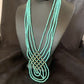 Santo Domingo Turquoise Heishi 5-Strand Necklace | Sterling Silver & Gold-Filled | 12073