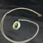 Navajo Green Turquoise Pendant Necklace | Sterling Silver | Native American Handmade | 19" | 8956