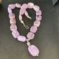Navajo Purple Amethyst Necklace | Sterling Silver | 22" | Authentic Native American Handmade | 14296