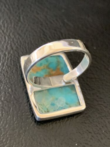 Navajo Blue Kingman Turquoise Ring | Sterling Silver | Sz 8 | Authentic Native American Handmade | 12789
