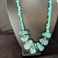 Navajo Chunky Blue Turquoise Nugget Necklace | Sterling Silver | Authentic Native American Handmade | 20" | 14418