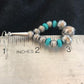 Navajo Turquoise Bead Earrings | Sterling Silver | Stamped | Native American | 10202