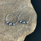 Native American Navajo Pearls Hoop Earrings | Sterling Silver | 3755